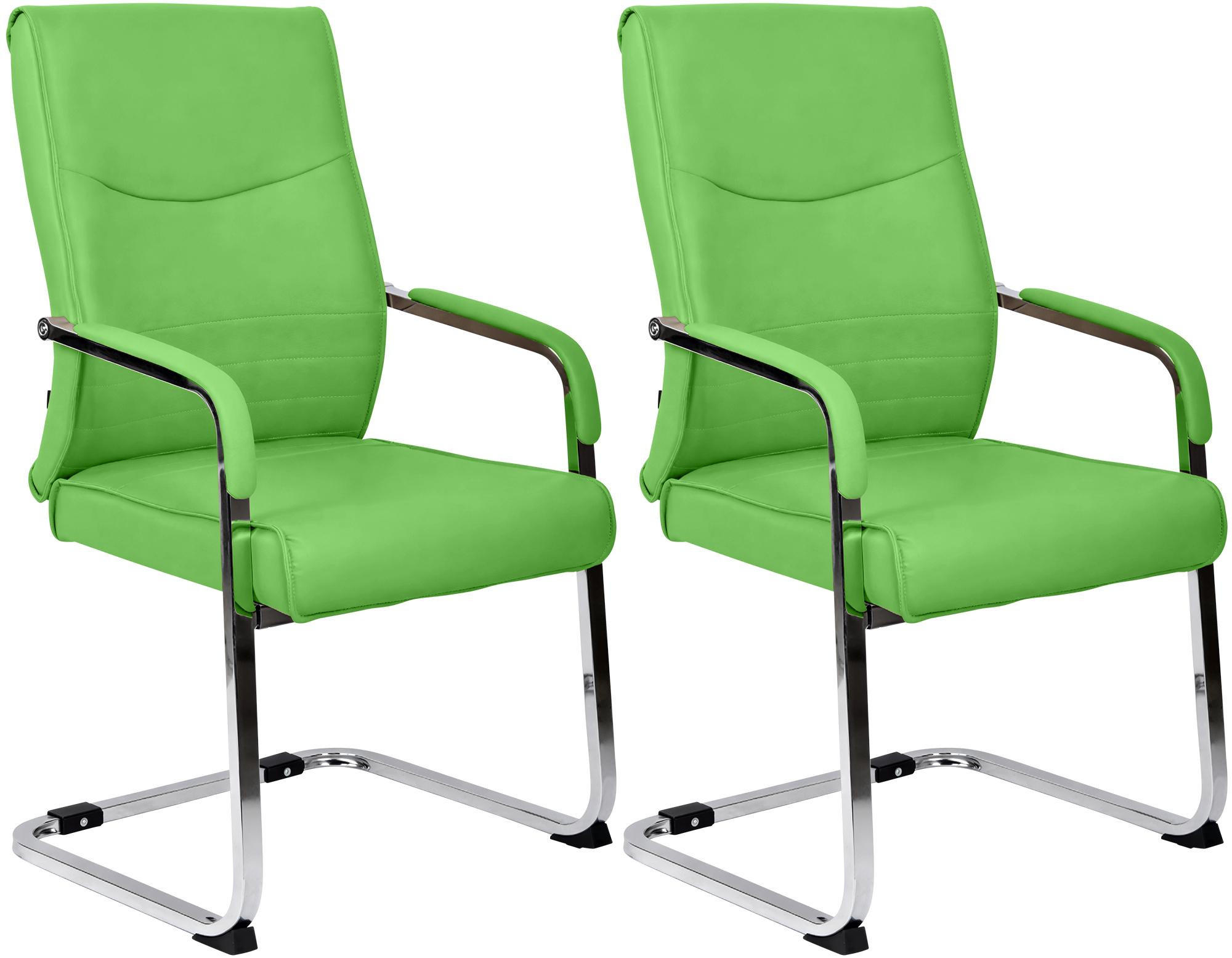 SCHWINGSTUHL 2er Set Lederlook Grün - Grün, Textil/Metall (55/88/60cm) - CLP