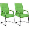 SCHWINGSTUHL 2er Set Lederlook Grün - Grün, Textil/Metall (55/88/60cm) - CLP