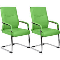 SCHWINGSTUHL 2er Set Lederlook Grün - Grün, Textil/Metall (55/88/60cm) - CLP