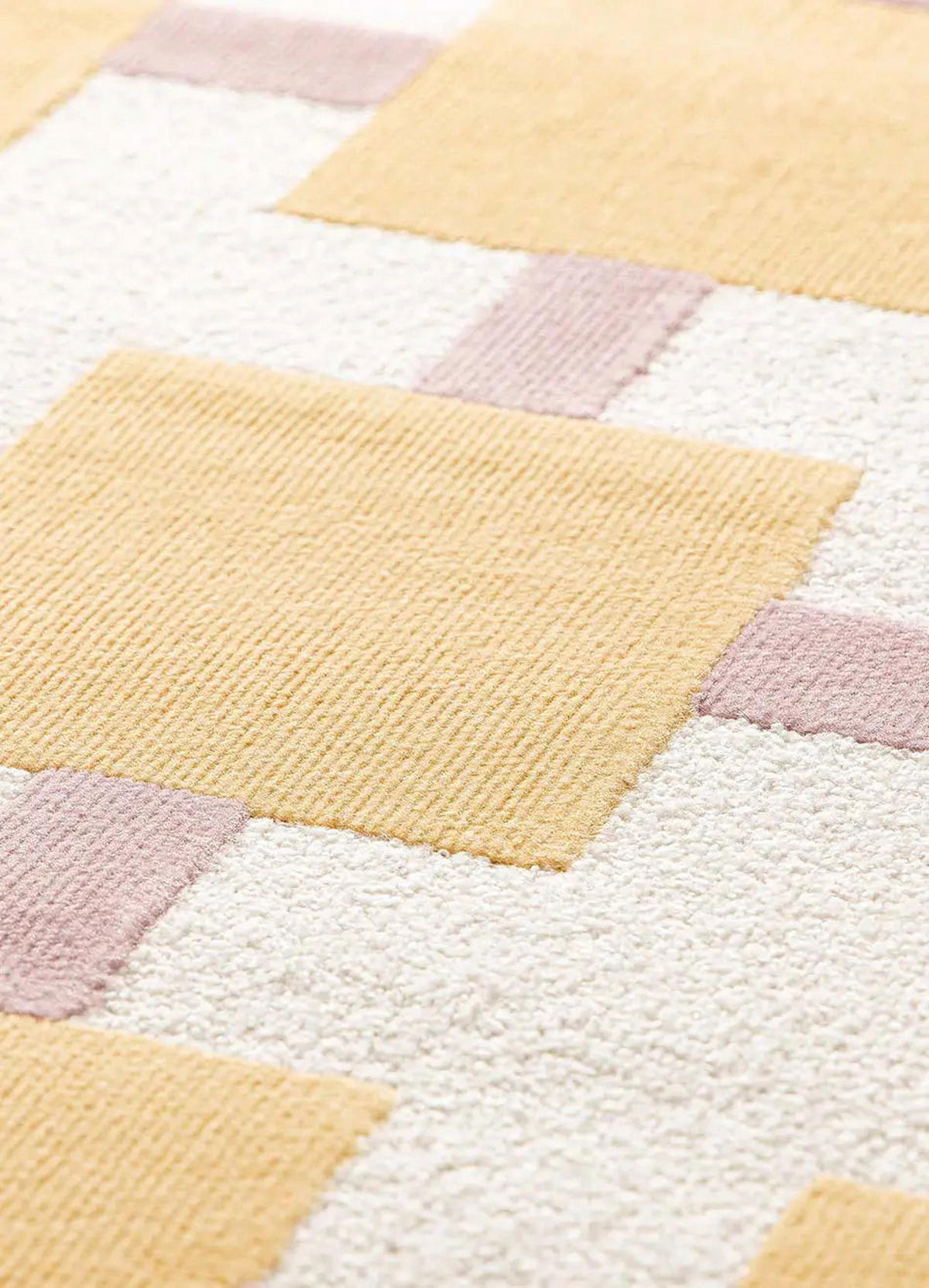 KURZFLORTEPPICH Senf / Rosa Flashy 160/230 cm - Pink/Dunkelgelb, Naturmaterialien/Textil (160/230cm) - Atticgo