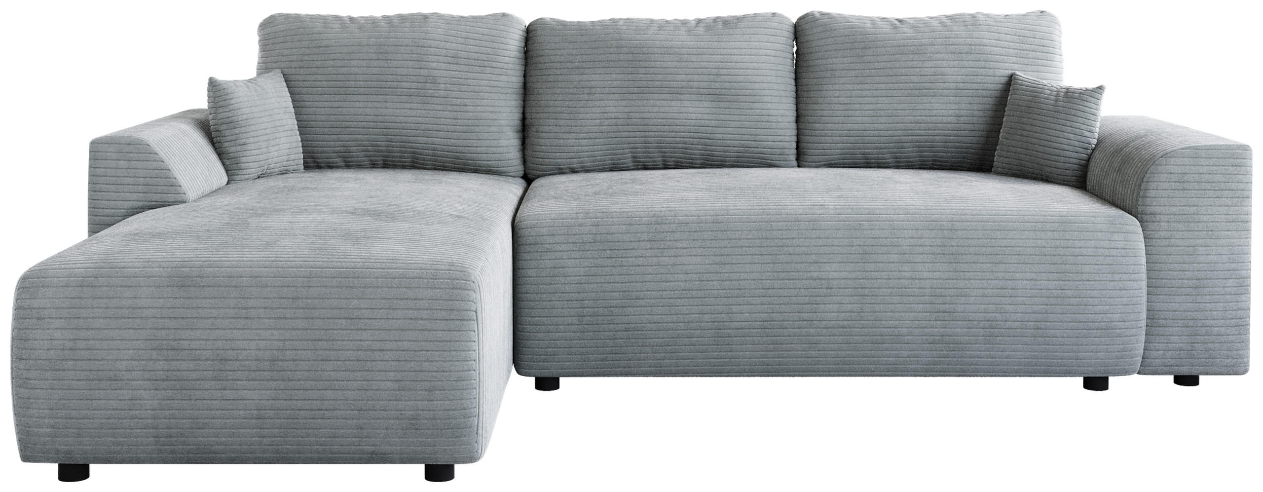 ECKSOFA Romeo mit Schlaffunktion Hellgrau - Hellgrau, Textil (285/185cm) - Bromarkt