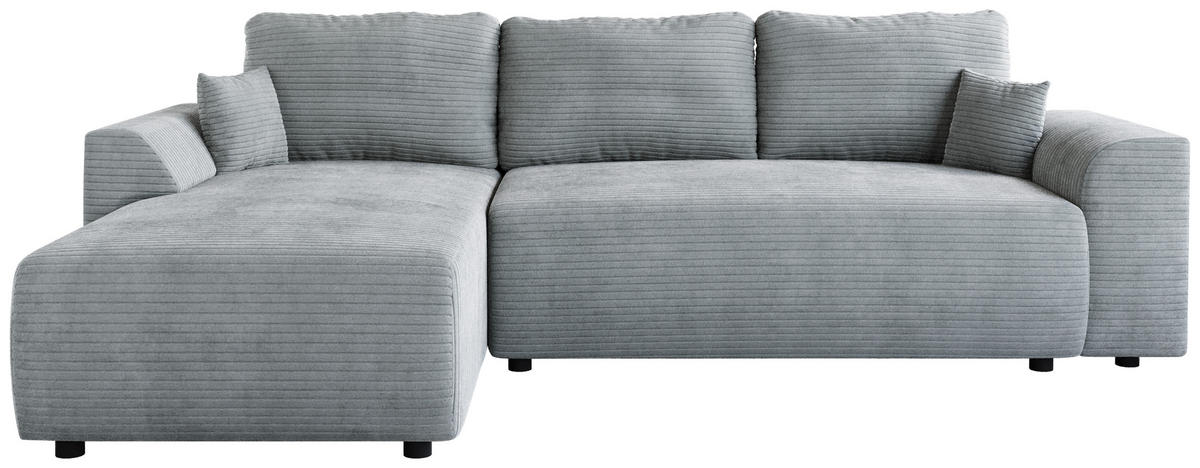 ECKSOFA Romeo mit Schlaffunktion Hellgrau - Hellgrau, Textil (285/185cm) - Bromarkt