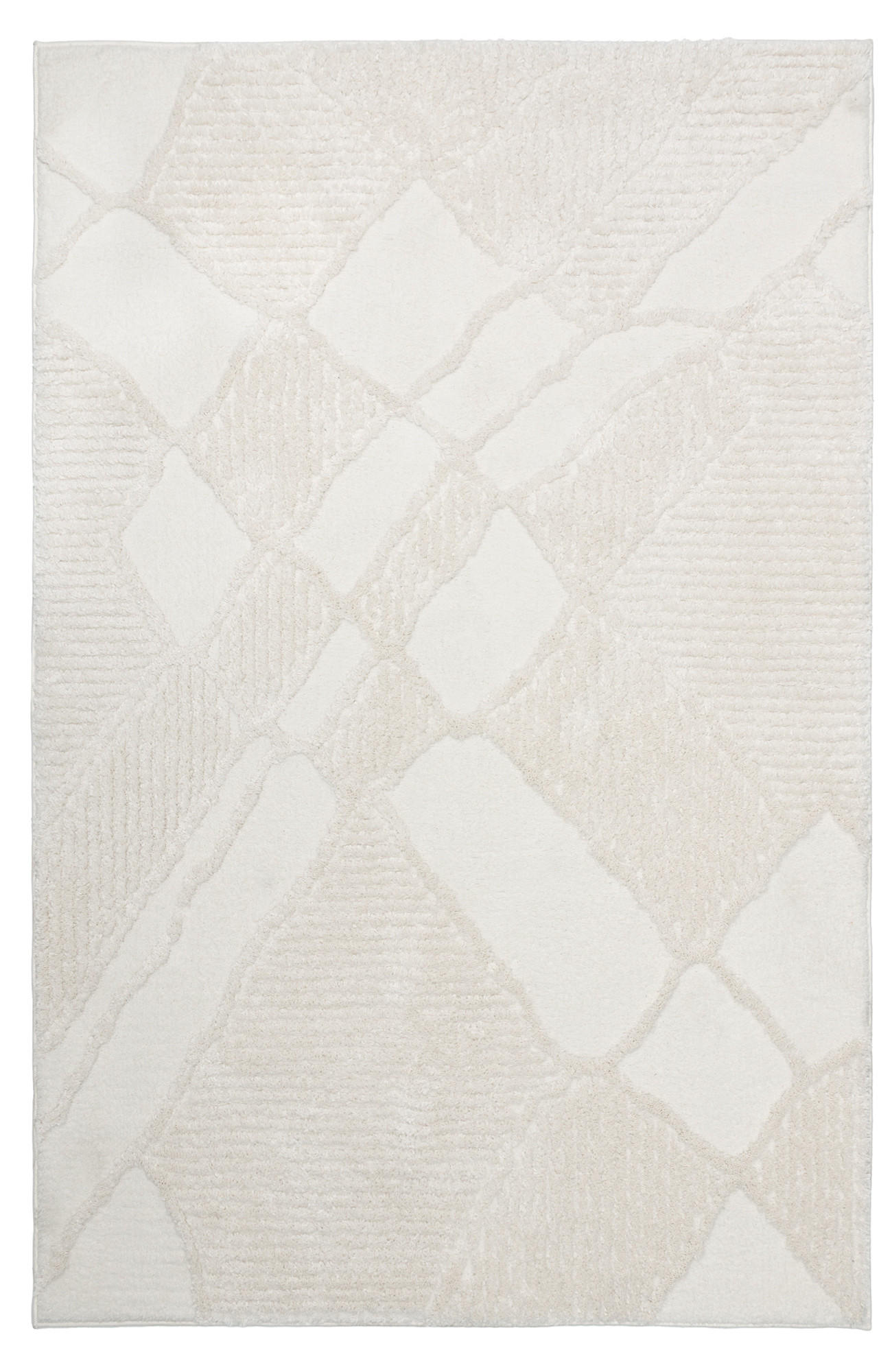 SOFT-TEPPICH Nordic Weiß 80x150 cm - Weiß, Textil (80/150cm) - Tesso Living