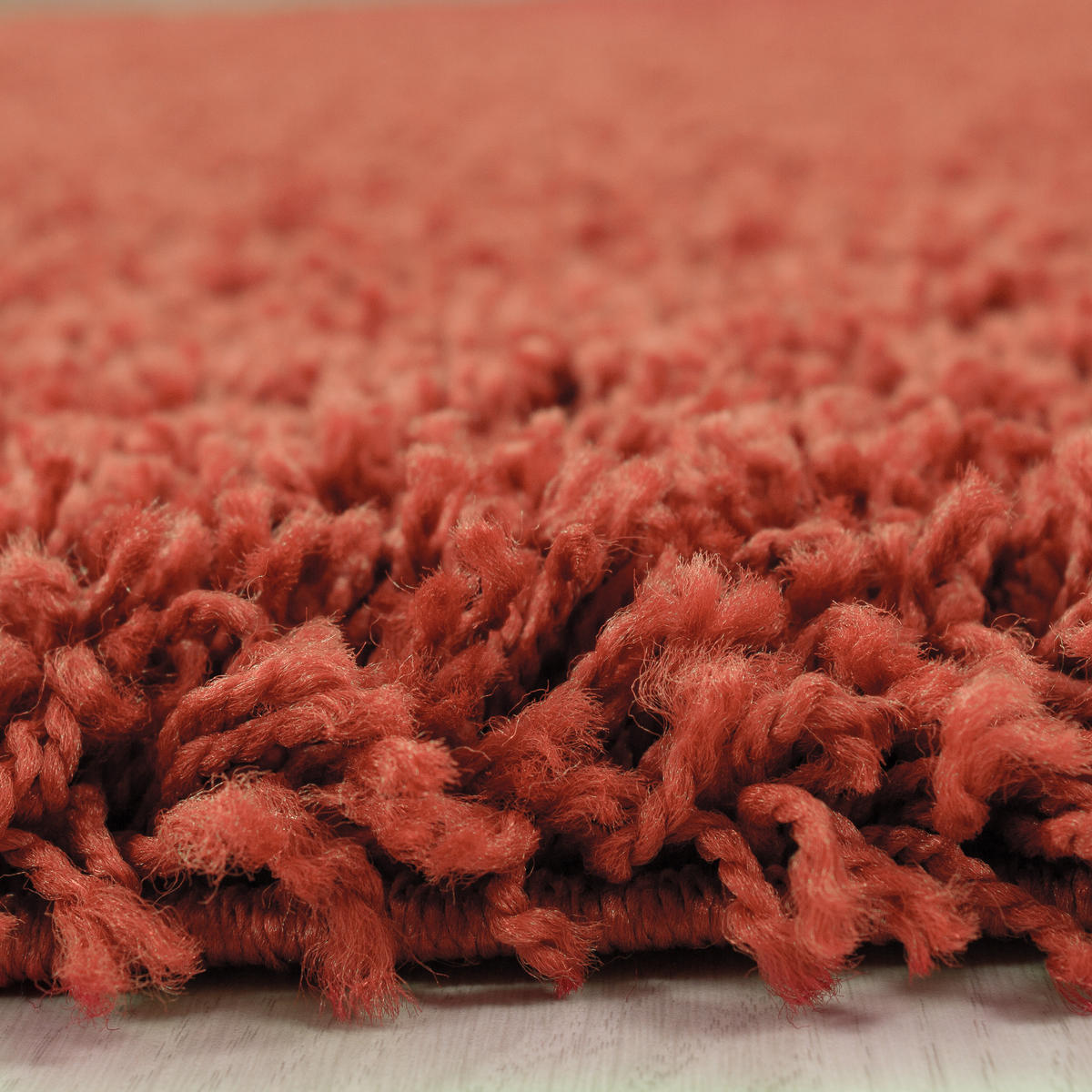 TEPPICH Hochflor Unifarben Polypropylen Wohnzimmer Shaggy Terrakotta Läufer 60x110 - Terra cotta, Textil (60/110cm) - KADIMA DESIGN