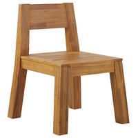 GARTENSTUHL Akazienholz hellbraun Livorno - Hellbraun, Holz (59/81/61cm) - Beliani