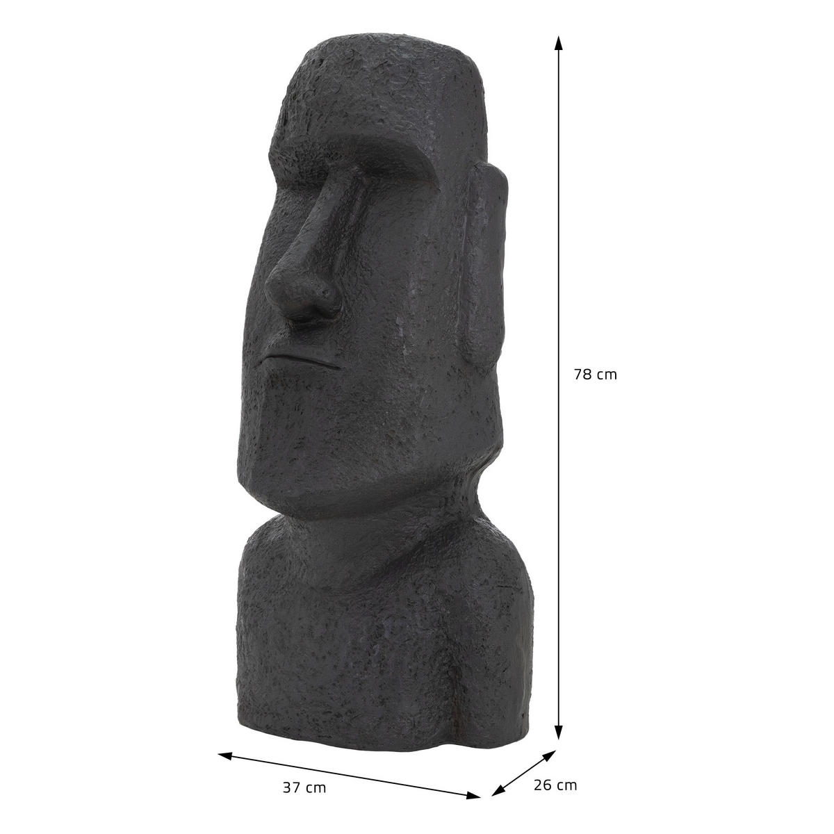 OSTERINSEL-KOPF 78 cm - Anthrazit, Stein (26/78/37cm) - ECD-Germany