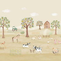 FOTOTAPETE Bauernhof 318 x 275 cm - Beige, Papier (318/275cm) - Sanders & Sanders