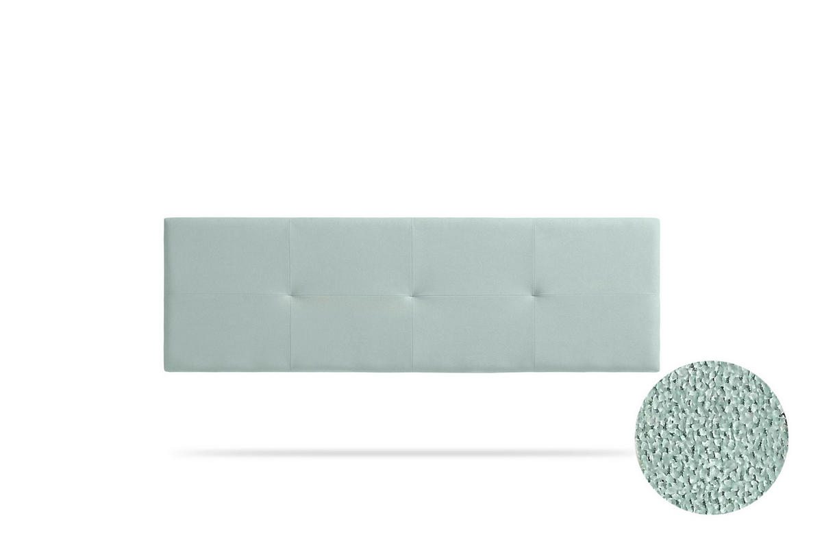 KOPFTEIL gepolstert ALTEA Aqualine 100x50x5 cm - Wassergrün - Moonia - Pastellgrün, Holz (100/5/50cm)