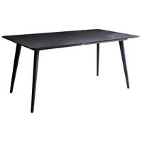 GARTENTISCH 160/90 cm Stein Schwarzer Marmor Rodallo - Schwarz, Stein (160/90/75cm) - Beliani