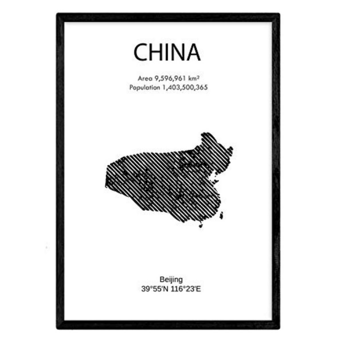 POSTER Länder & Kontinente China A3 Rahmenlos - Klar, Papier (29.7/5/42cm) - Nacnic