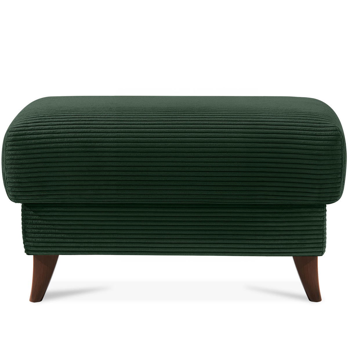 HOCKER GUSTAVO II, Dunkelgrün - Dunkelgrün/Braun, Holz/Holzwerkstoff (92/49/92cm) - KONSIMO®