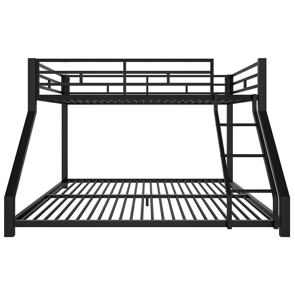 ETAGENBETT 90x200cm +140x200cm in Schwarz Metall - Schwarz, Metall (140/200cm) - KOMHTOM