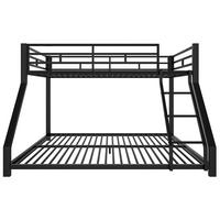 ETAGENBETT 90x200cm +140x200cm in Schwarz Metall - Schwarz, Metall (140/200cm) - KOMHTOM