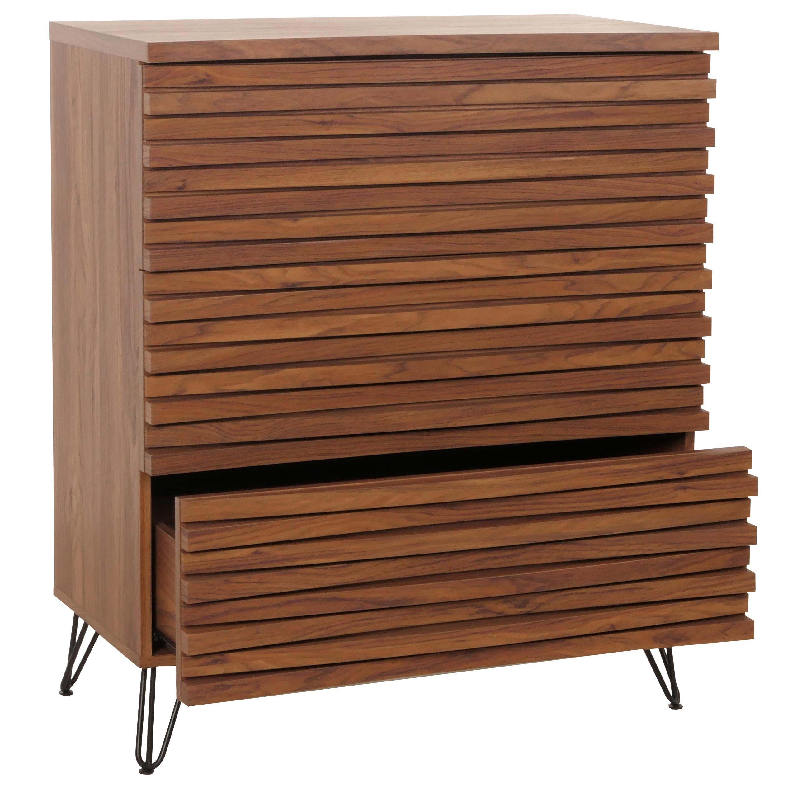 KOMMODE Walnuss Dekor - Walnussfarben, Holzwerkstoff (80/94/45cm) - MCW