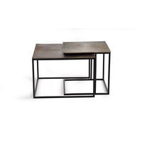 ESSTISCH 2ER -SET aus Mangoholz - Bronzefarben, Metall (62/62/41cm) - Giner y Colomer