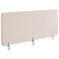 SCHREIBTISCHTRENNWAND 180 x 40 cm Beige Wally - Beige, Textil (180/40/2cm) - Beliani