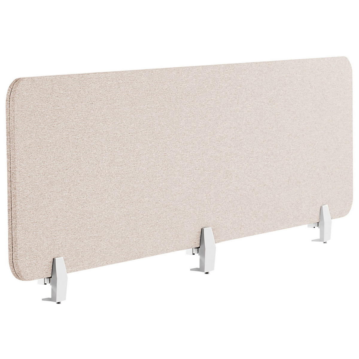 SCHREIBTISCHTRENNWAND 180 x 40 cm Beige Wally - Beige, Textil (180/40/2cm) - Beliani