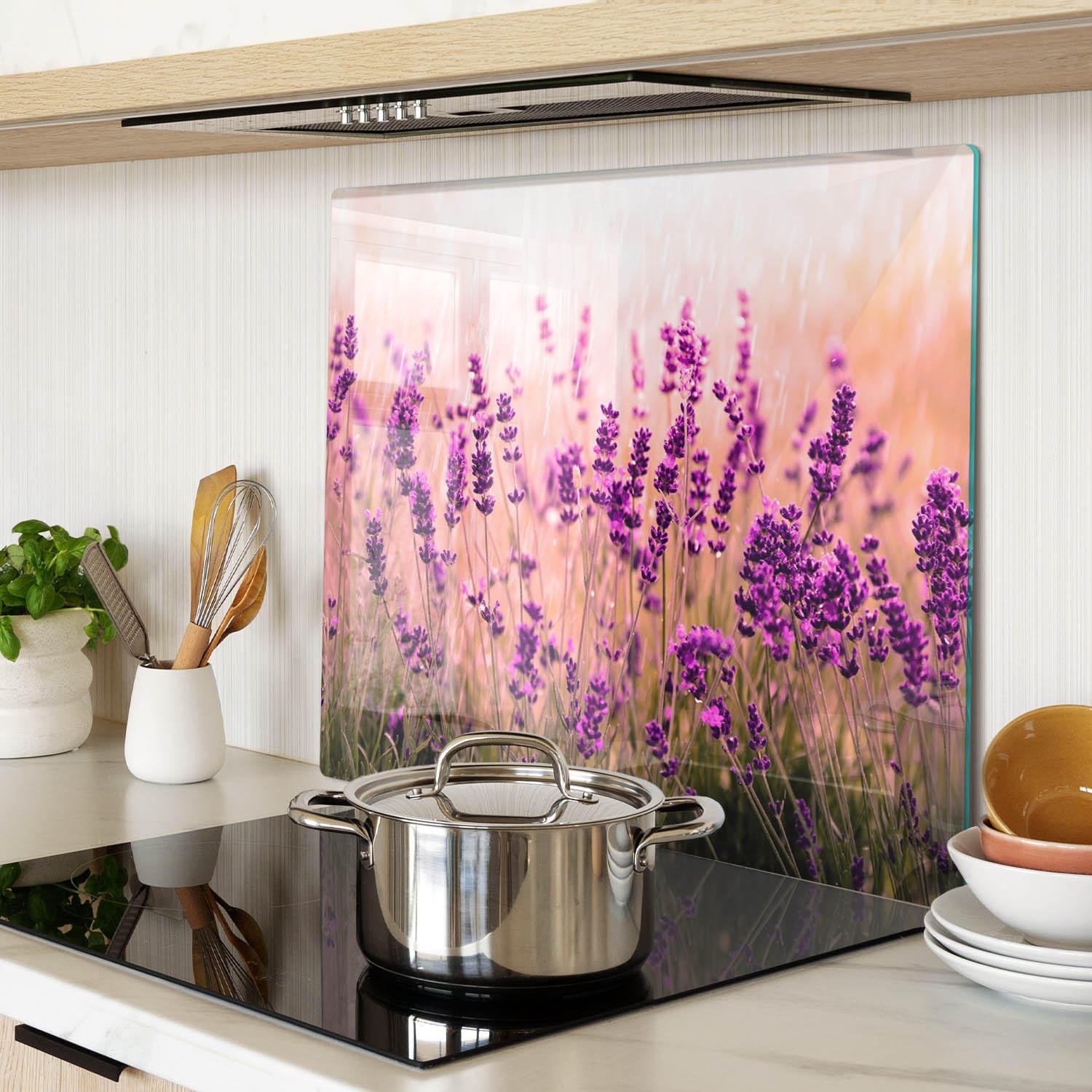 GLASPLATTE 60x52 cm Lavendel - Lila, Glas (60/0.4/52cm) - TULUP