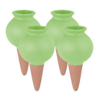 4XTONKEGEL - Grün, Keramik (6/12/6cm) - Relaxdays