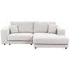 3-SITZER-ECKSOFA cremeweiß rechtsseitig Lofoten - Schwarz/Weiß, Textil (250/190cm) - Beliani