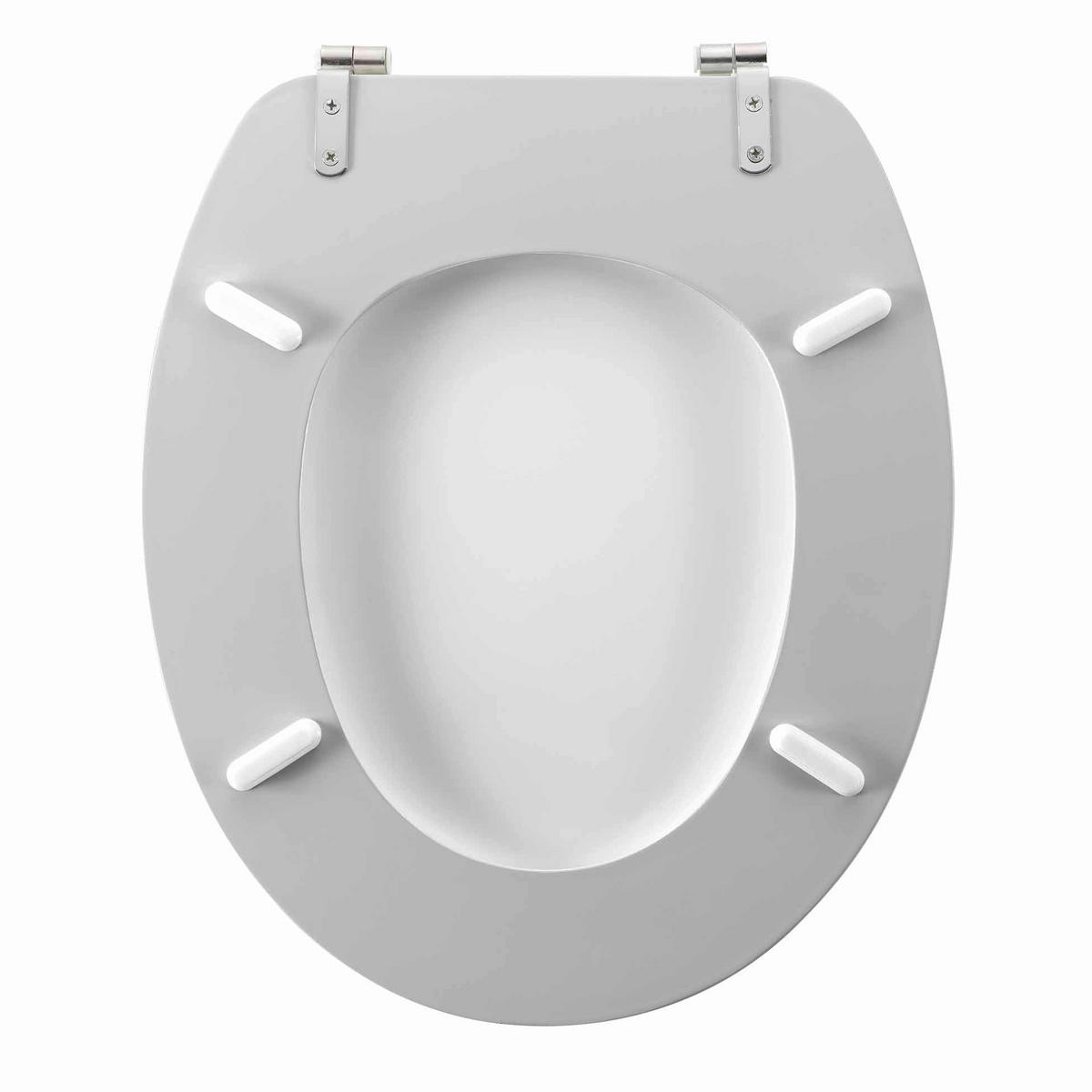 WC-SITZ MDF Marbre 37/47 cm - Grau, Holzwerkstoff (47/6/37.5cm) - Douceur d´intérieur