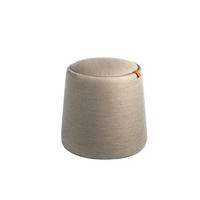 POUF Hocker aus grauem Stoff Ø44/40 cm - Grau, Textil (44/40/44cm) - ANGEL CERDA