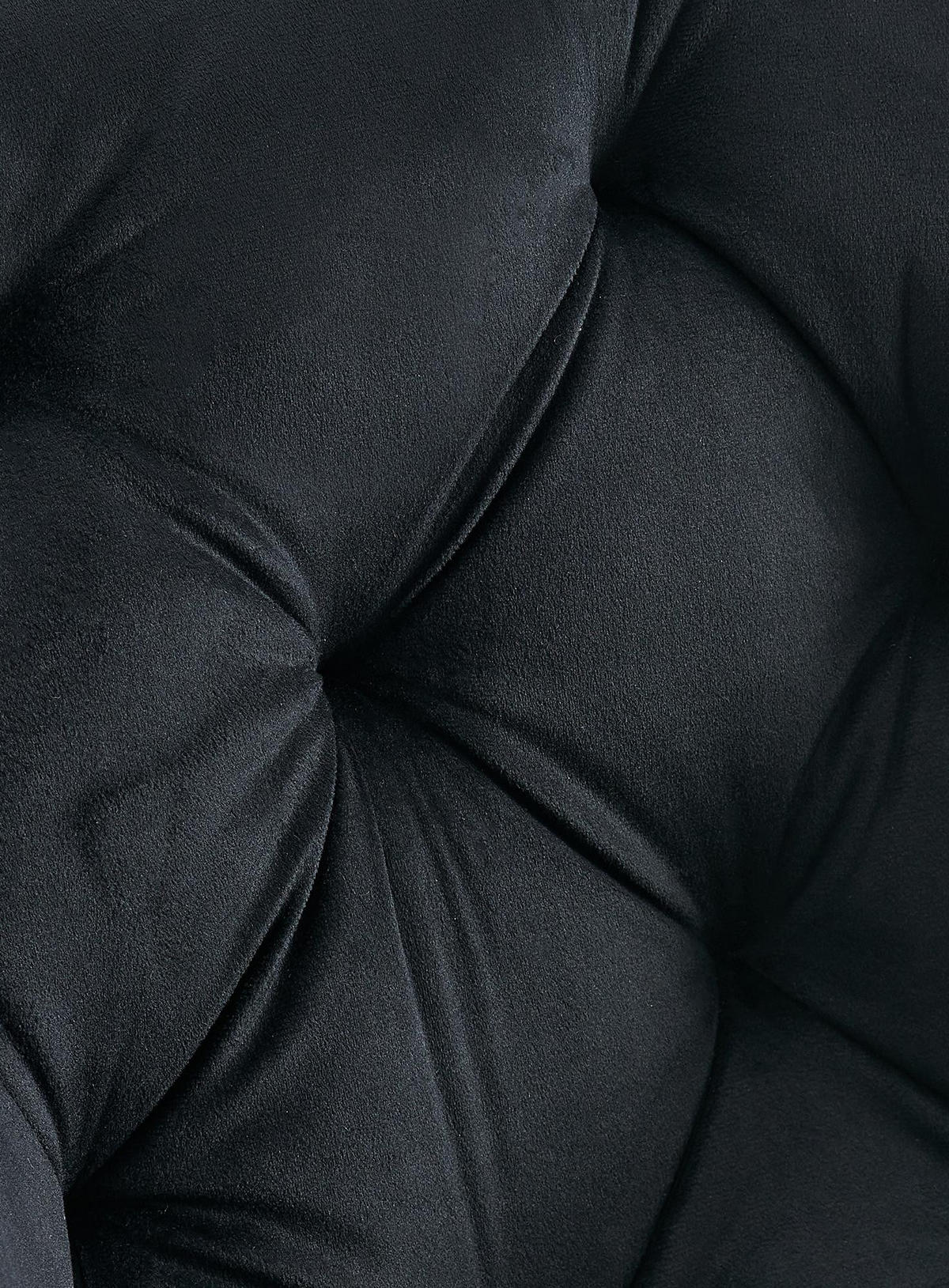 ARMLEHNENSTUHL Samt Schwarz - Schwarz, Textil/Metall (57/84/62cm) - CLP
