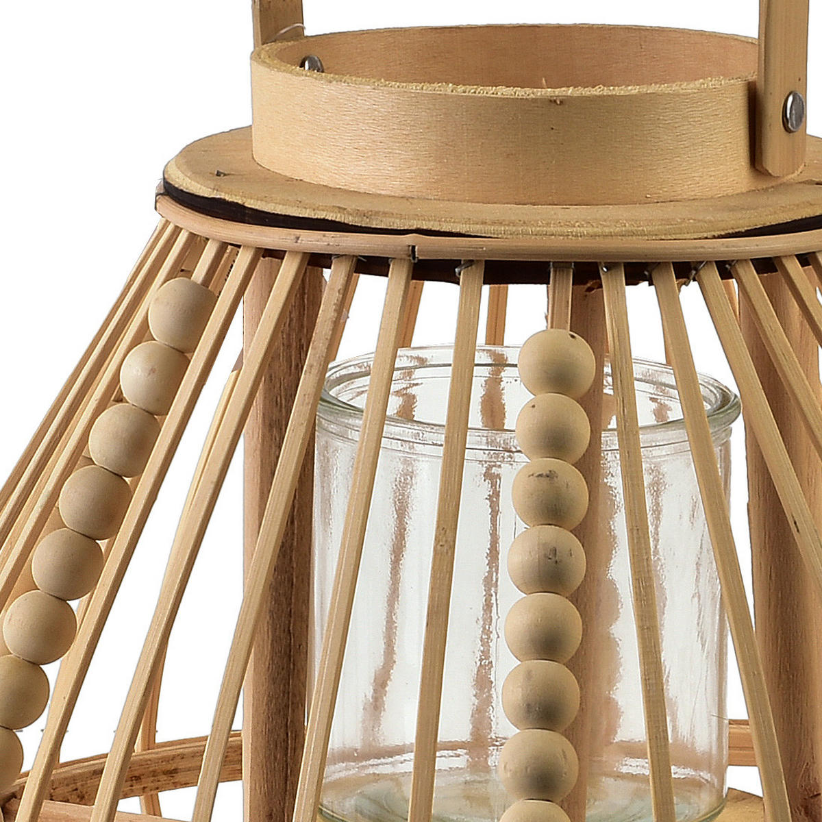 LATERNE Lucie Natural Natur 30xh28cm Weidengeflecht - Naturfarben, Naturmaterialen (30/28/30cm) - Mondex