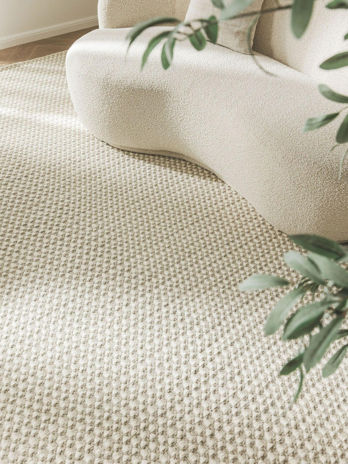 TEPPICH Wollteppich Hector Beige - Beige, Textil (300/1cm) - KUNSTLOFT