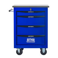 KOMBINATIONSKOFFER – 4 Schubladen, blau - Multicolor, Metall (34.5/78/62.5cm) - DCA