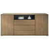 SIDEBOARD Skadu Schwarz Hochglanz - Schwarz Hochglanz, Holzwerkstoff (166.5/75.5/35cm) - Vladon