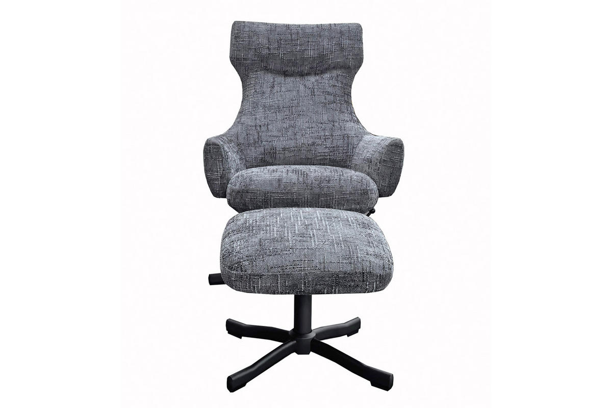 RELAXSESSEL Elba, Webstoff, Dunkelgrau - Dunkelgrau, Textil (73/105.5/85.5cm) - dasmöbelwerk