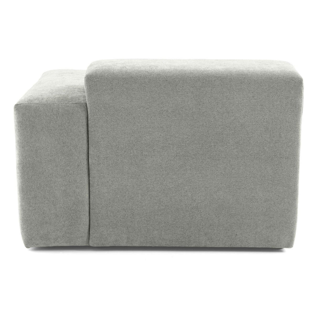3-SITZER modulares Sofa HEAVEN SET 1 Links, Breite 255 cm Webstoff Grau - Schwarz/Grau, Holz/Kunststoff (255/71/102cm) - Muffo