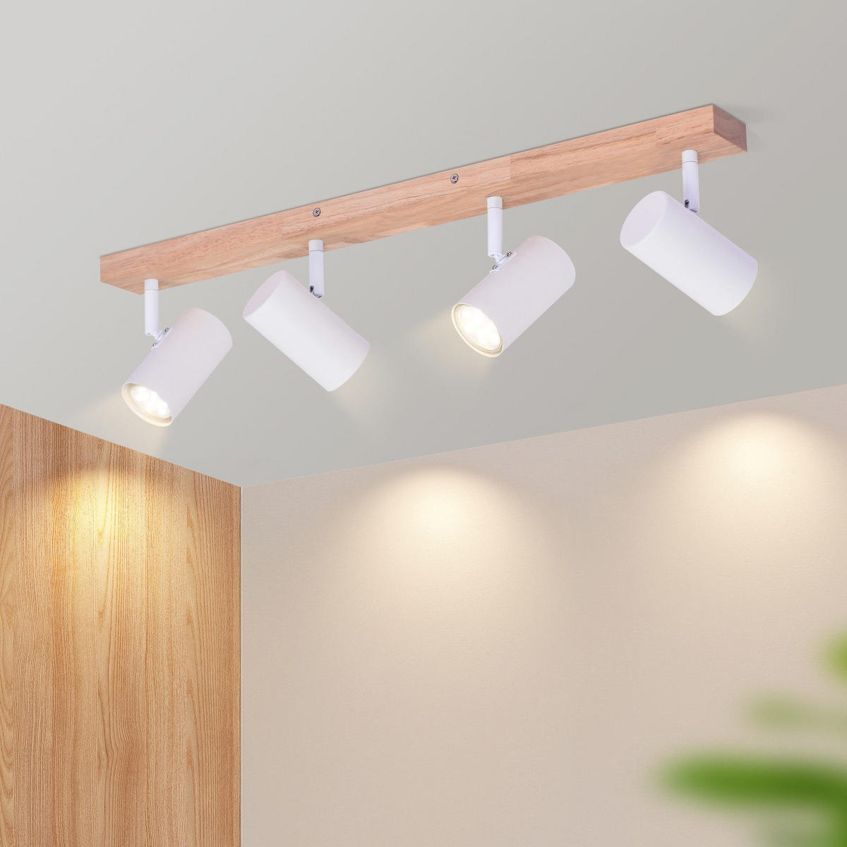 STRAHLERENGEL 4-flammig 60/10.5/14.5 cm - Weiß, Metall (48/16/13cm) - ZMH