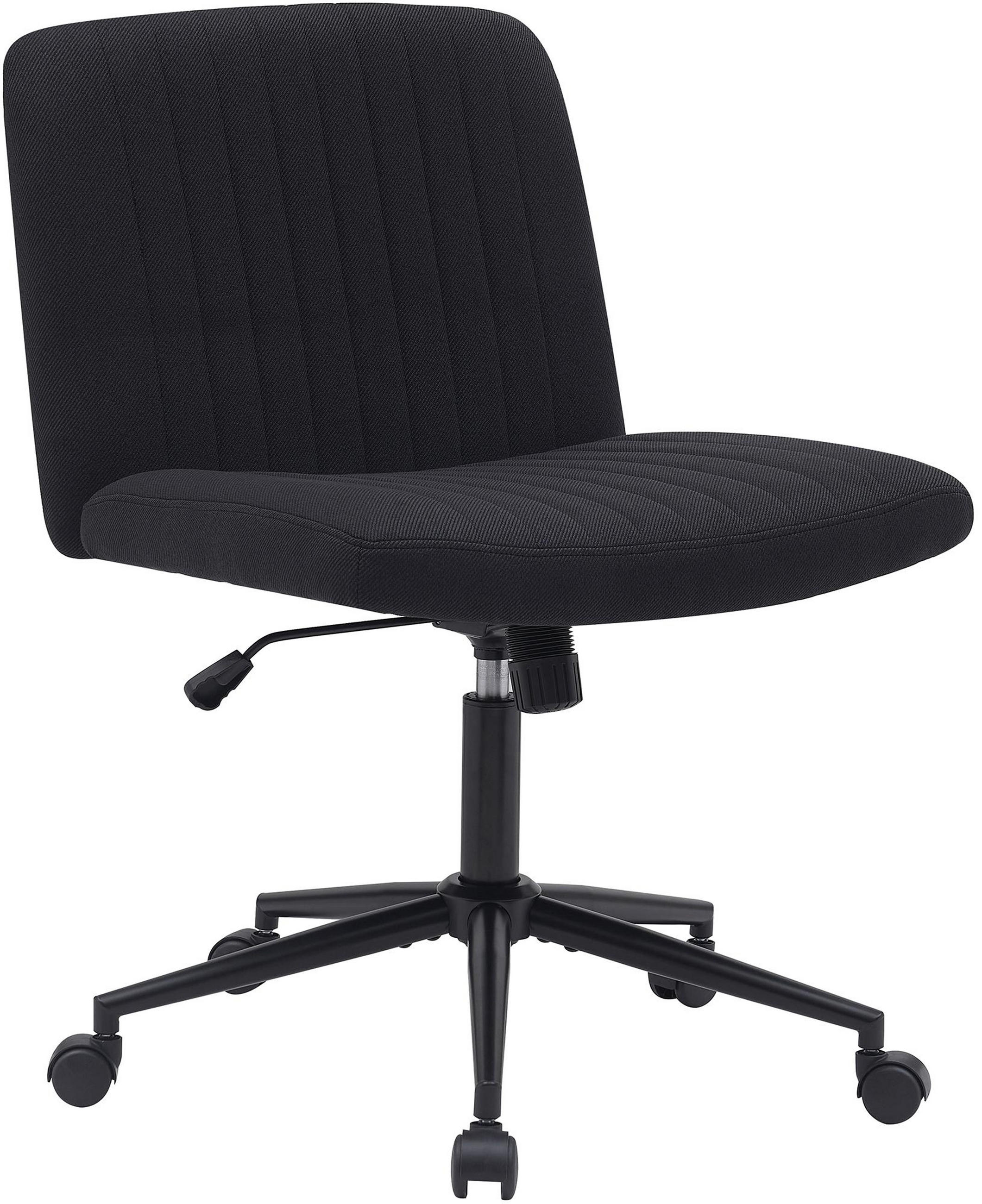 BÜROSTUHL Lynox Stoff schwarz - Schwarz, Metall (62/98/65cm) - TPFLiving