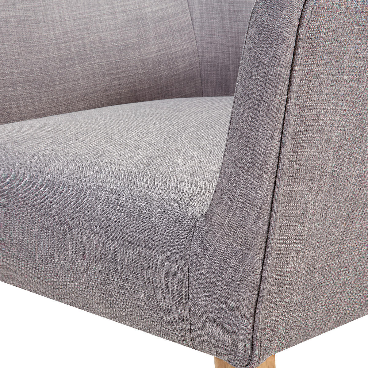 SESSEL Polsterbezug Grau Angen - Grau, Holz/Textil (73/100/75cm) - Beliani