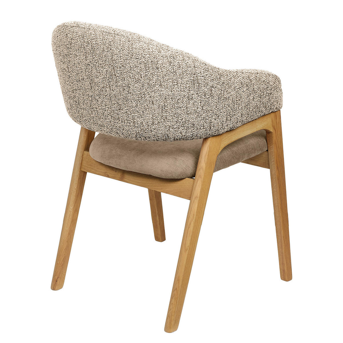 ARMLEHNENSTUHL - Taupe, Holz/Textil (60/82/59cm) - home24