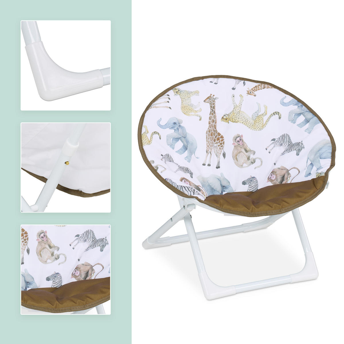 MOONCHAIR - Weiß, Kunststoff/Textil (50/47/48cm) - Relaxdays
