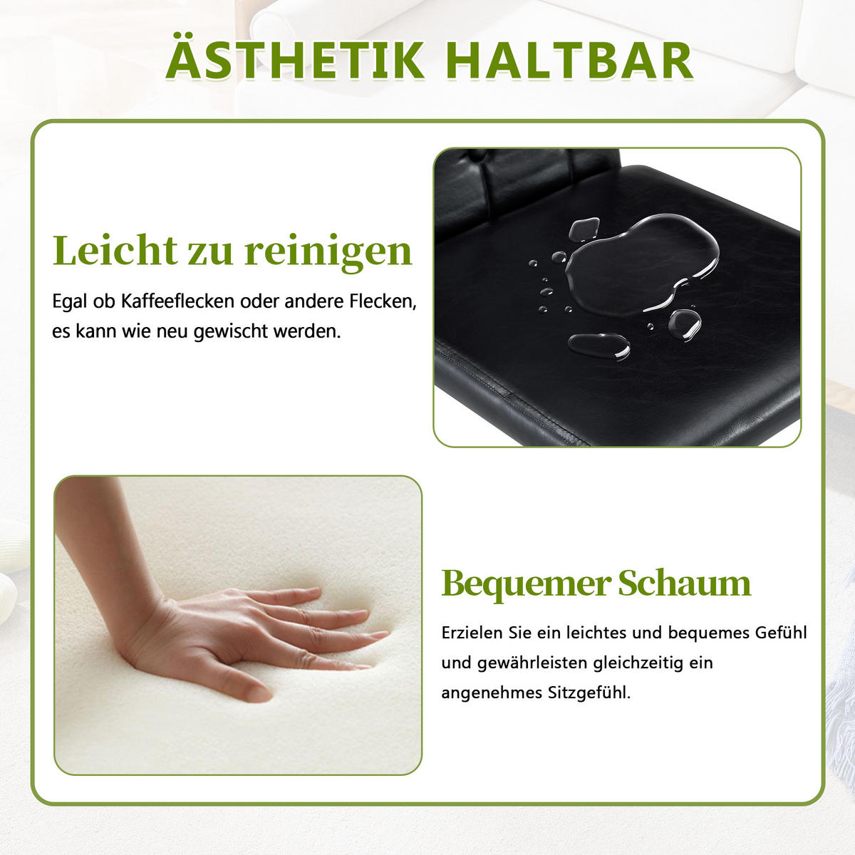 STUHL-SET DE-36653 4 Stück mit PU-Bezug und Metallbeinen Gold - Goldfarben, Metall (46/89/42cm) - ComfortXL