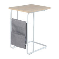 LAPTOPTISCH Dyrøy - Eichefarben/Weiß, Metall (37/48/56cm) - [en.casa]