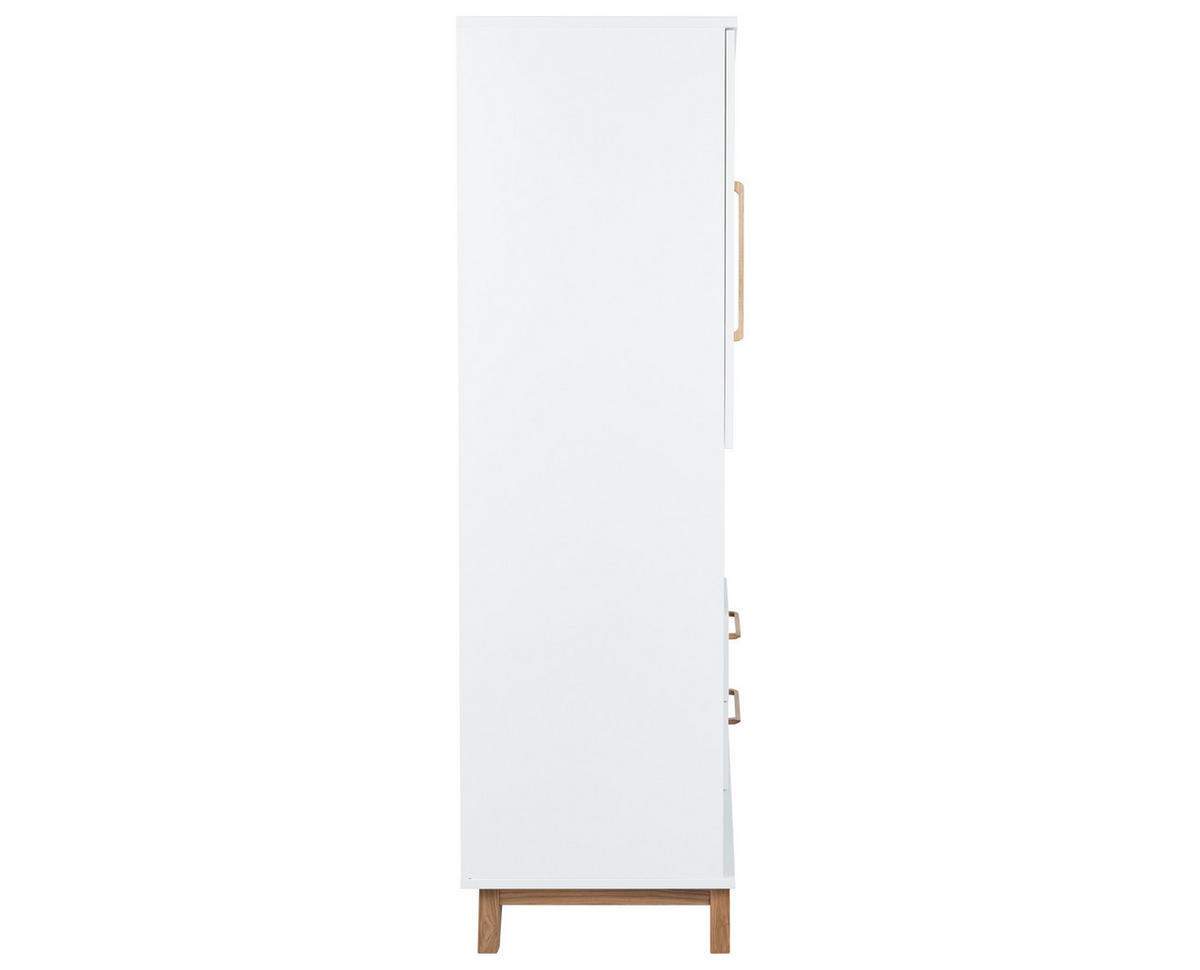 STANDREGAL Lina Soft-Close und Türdämpfung Weiß/Walnuss - Walnussfarben/Weiß, Holz/Holzwerkstoff (114/166/51cm) - arthur berndt