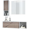 BADMÖBELSET La Costa Fronten in Eiche Nordic - Silbereichenfarben, Holzwerkstoff (126.5/190/46cm) - Vladon