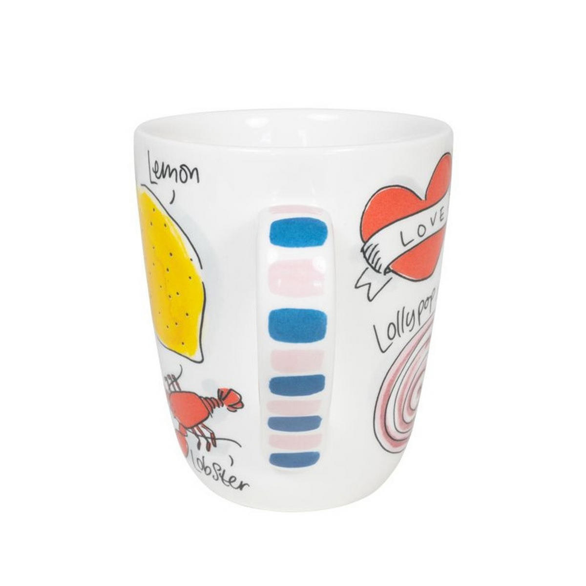 BECHER Love Letter L in Bunt - 350 ml - Multicolor, Keramik (0.35L) - Blond Amsterdam