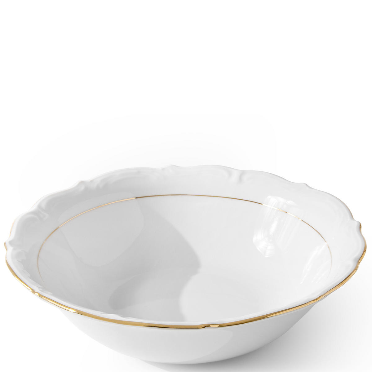 TAFELSERVICE 6 Personen Chodziez MARIA TERESA 23-tlg Porzellan mit Goldrand, Weiß / Gold - Goldfarben/Weiß, Keramik (25/2/25cm) - KONSIMO®