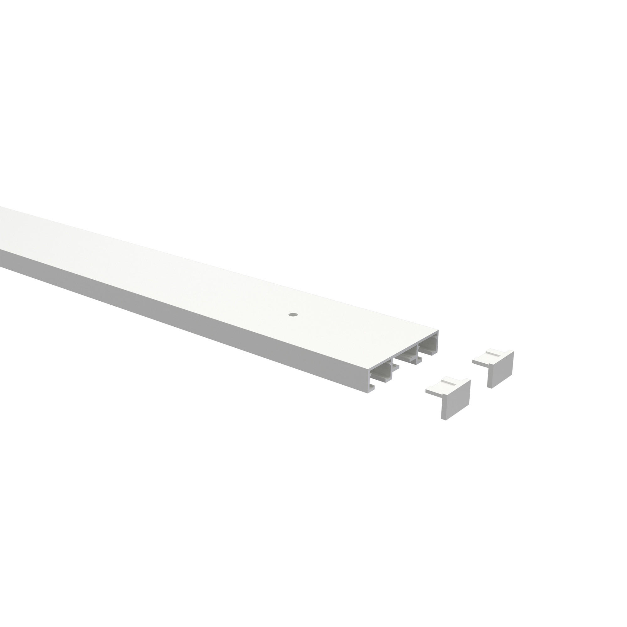 GARDINENSCHIENE / OBJEKTSCHIENE Primax 100 cm, 2-läufig Weiß - Weiß, Metall (4.3/0.9/100cm) - INTERDECO