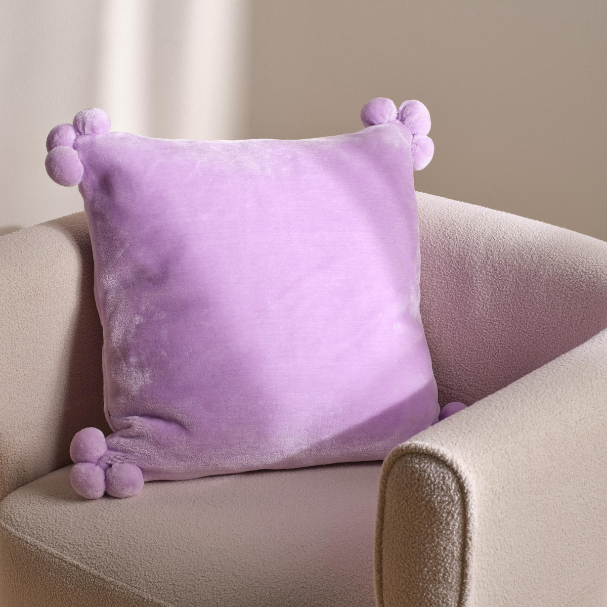 KISSENBEZUG Cabo - Violett, Textil (45/45cm) - home&you