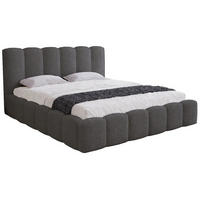 DOPPELBETT 200x200 Florent, Bettkasten, Boucle, Grau - Grau, Holz/Textil (200/200cm) - Emporius