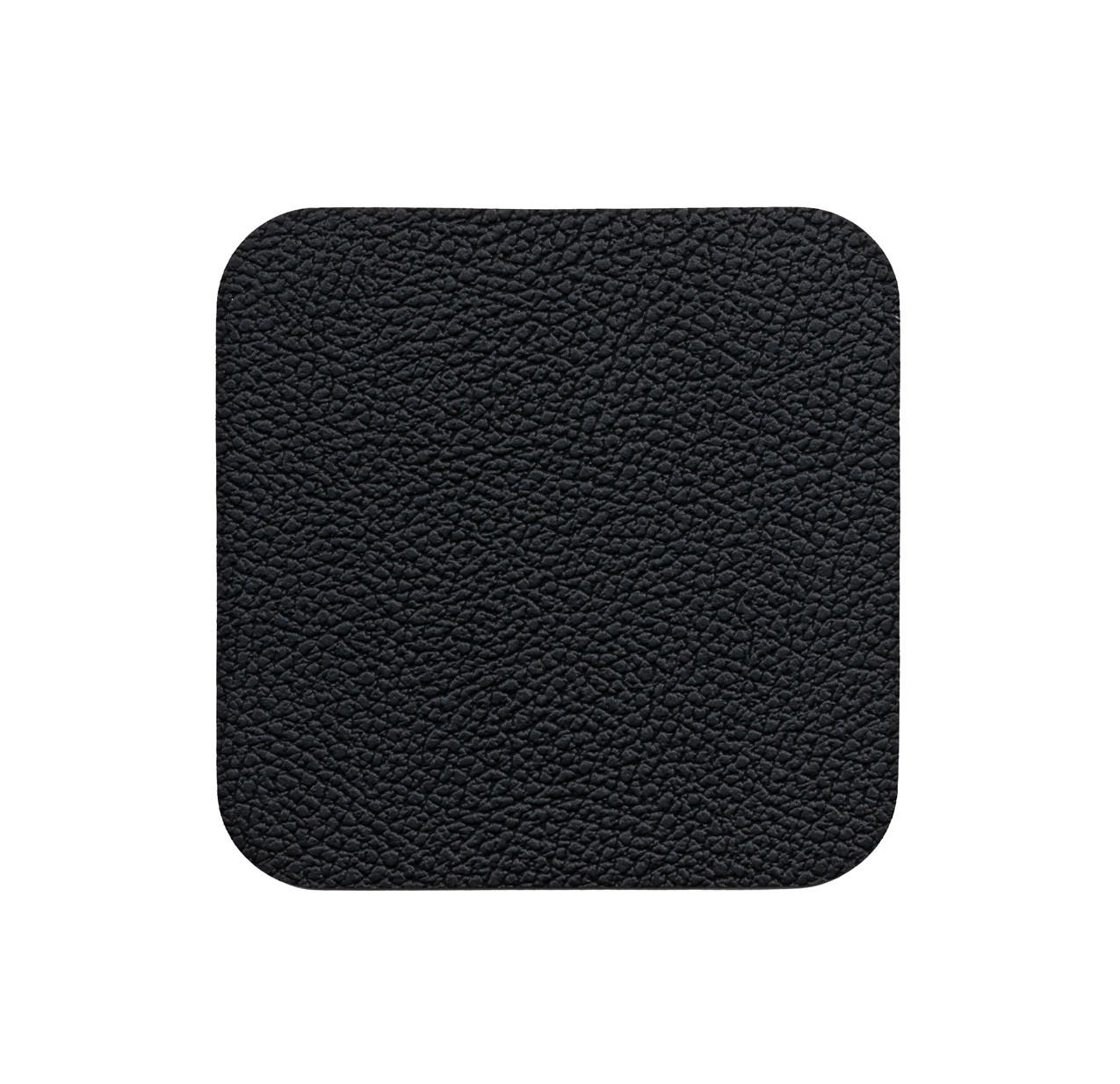 UNTERSETZER - Veganes Leder - Schwarz - 10 x 10 cm - 6 Stück - Schwarz, Kunststoff (10/10cm) - Cookinglife
