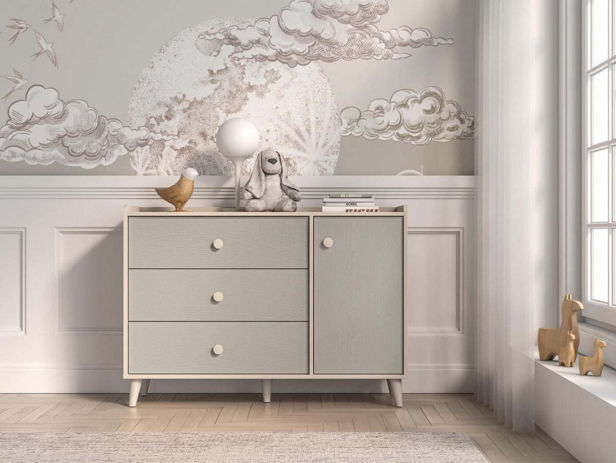SIDEBOARD MEVEL Grau 120x40x85 cm - Grau, Holzwerkstoff (120/85/40cm) - FURNLUX