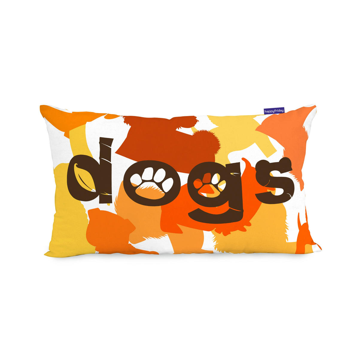 KISSENBEZUG dogs 50x30 cm mehrfarbig - Multicolor, Textil (50/30cm) - Happy Friday